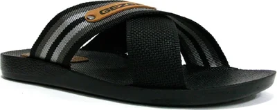 Gezer 10489 Black Gray Anatomical Men's Slippers