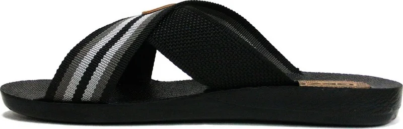 Gezer 10489 Black Gray Anatomical Men's Slippers