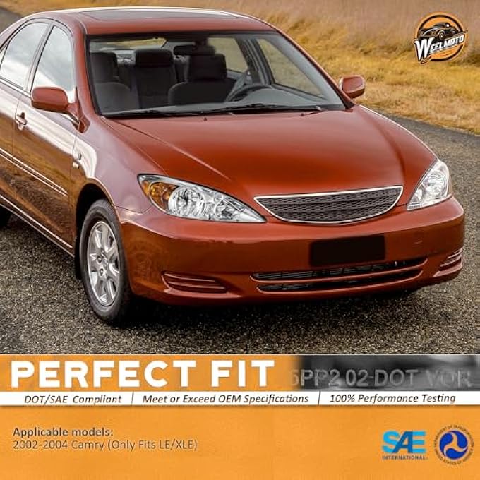 WEELMOTO For 20022004 Toyota Camry Headlight Assembly Headlights Assemblies Compatible With 2002 2003 2004 Toyota Camry Headlight Assembly Pair - Image 3