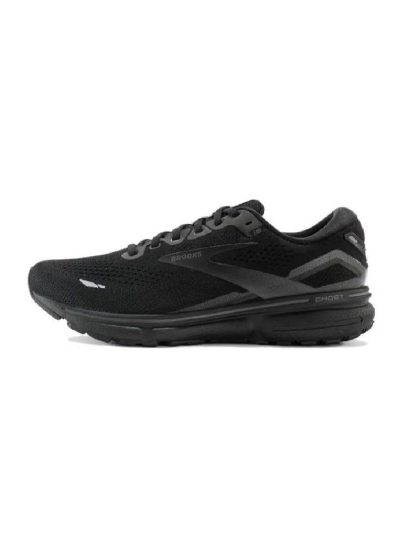 Brooks 【Back To School】Ghost 15 Cushioning Professional Men and Women  Running Shoes Pure Black  - Image 2