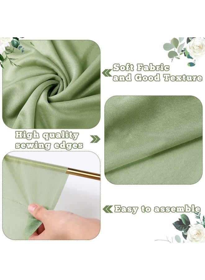 BBTO ستائر خلفية خضراء حكيم 2 لوحة 5 قدم × 10 قدم من البوليستر خالية من التجاعيد ستائر تصوير خضراء لتزيين حفلات الزفاف وحفلات الاستحمام وحفلات عيد الميلاد وتصوير المنزل - Image 4