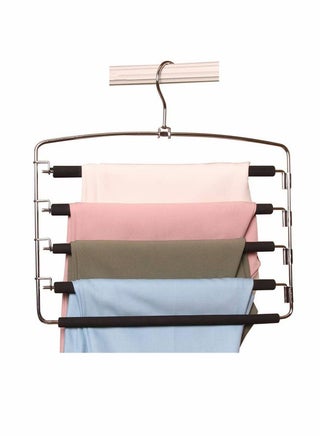 Pants Hangers 5 Layers Multi Trouser Space Saving Stainless Steel Non-Slip Foam Padded Swing Arm for Pants, Trousers, Jeans, Scarves, Skirt - pzsku/Z0A694D7399867F564E8FZ/45/_/1684921269/250e3722-4458-4e33-89f2-88abdd0181c6