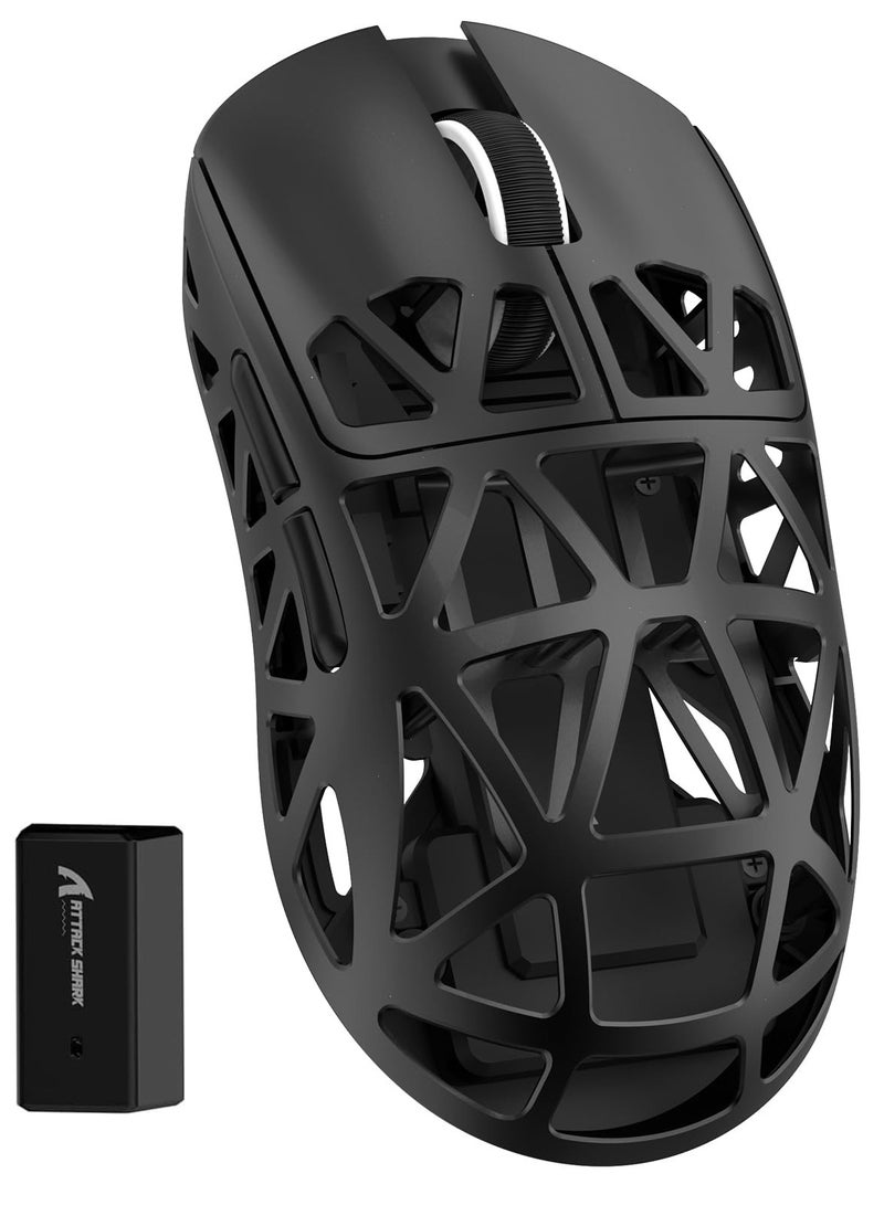 Attack Shark R2 Wireless Gaming Mouse, Superlight Magnesium Alloy, PAW3950 42000 DPI Optical Sensor, 8000Hz Polling Rate, 2.4G/BT/Wired Programmable Mice for Win Mac Gamer - Image 1