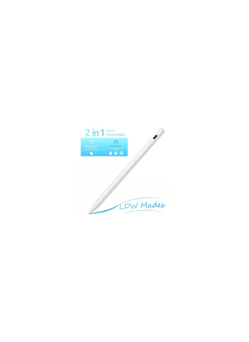 BRANDTECH - Active Stylus Pen White Compatible with Android, IOS, Windows. - Image 1