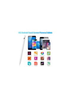 Active Stylus Pen White Compatible with Android, IOS, Windows.