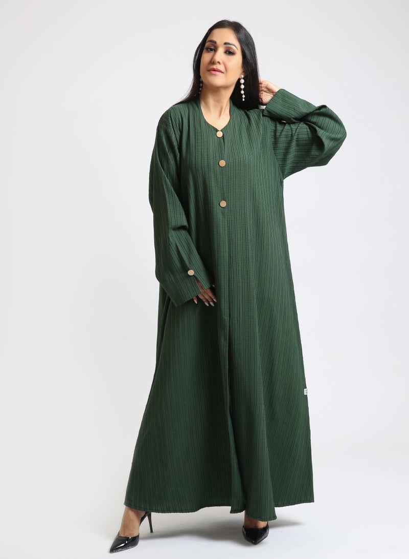 Nikias Dark Green Soft Fabric with Slit – Sheila Included - Image 2