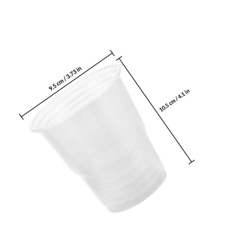 Disposable 50 Pack 380ml Clear Plastic Cups With Flat Lids For Iced Coffee Juice And Cold Drinks - Image 3