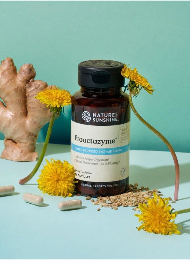 NATURE'S SUNSHINE - Proactazyme 100 Capsules - Image 1