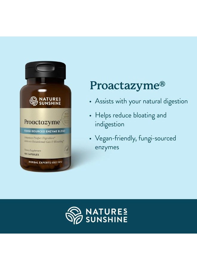 NATURE'S SUNSHINE - Proactazyme 100 Capsules - Image 1