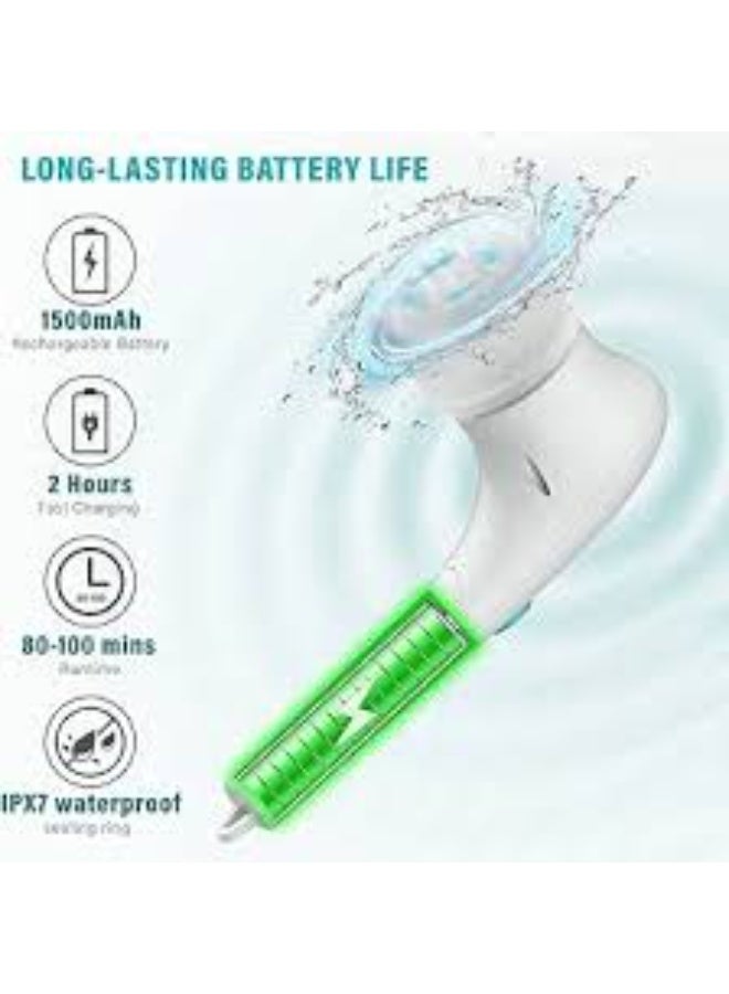 5-in-1 Electric Cleaning Brush, Cordless Multifunctional Spin Scrubber for Bathroom, Kitchen, Tiles & Windows