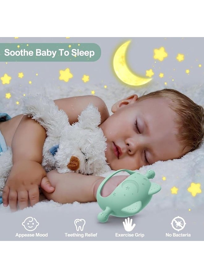 MiniMe Cat-Shaped Silicone Hand Teether | 6+ Months | Pastel Mint Multi-Color - Image 5
