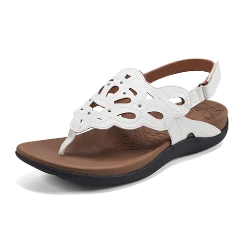 Rockport صندل ريدج سلاينج للنساء من روك بورت، أبيض، 6.5 M US - Image 1