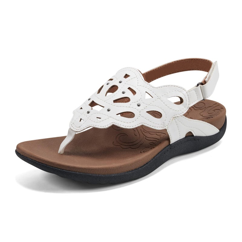 Rockport صندل ريدج سلاينج للنساء من روك بورت، أبيض، 6.5 M US - Image 2