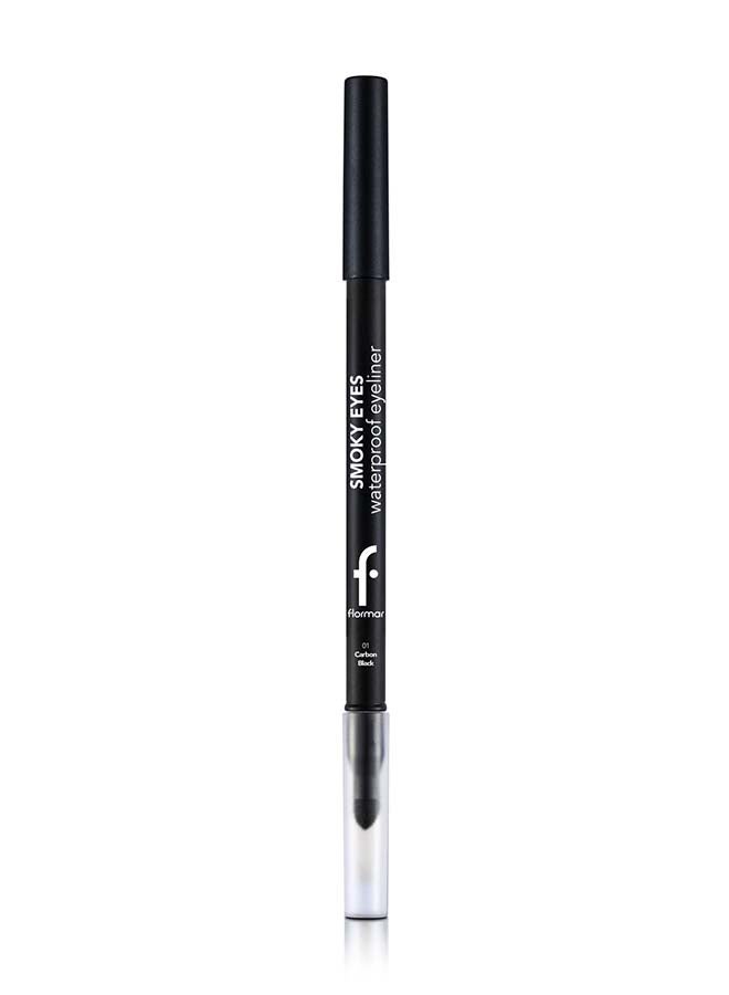 flormar Smoky Eyes Waterproof Eyeliner 001 Carbon Black - Image 1
