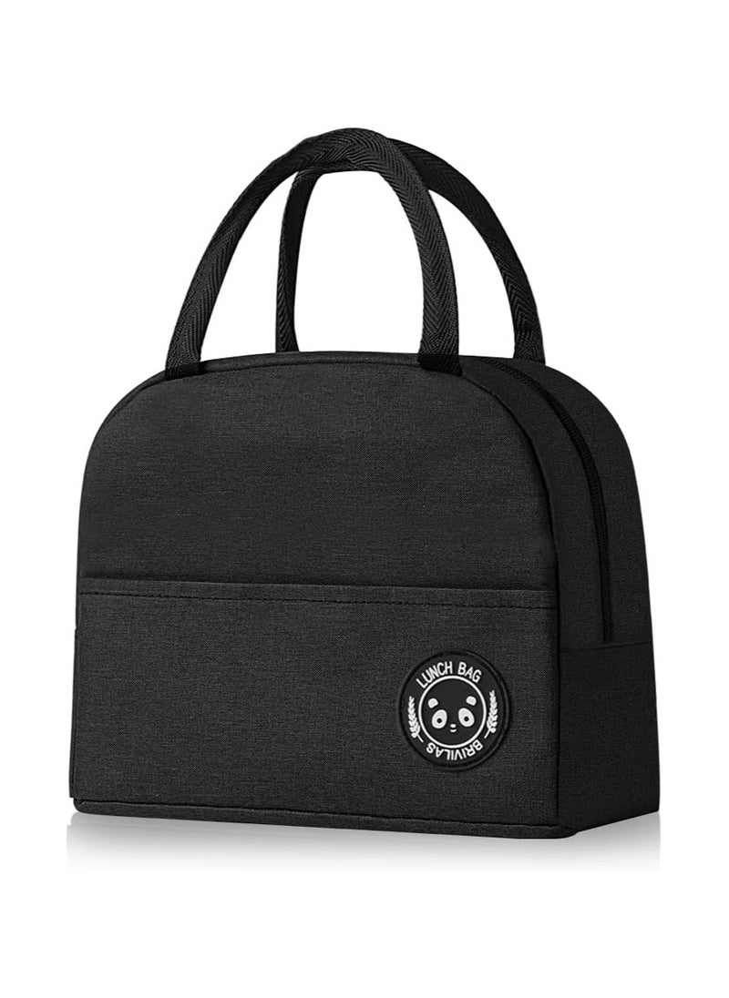 Generic - Insulated Lunch Bag, Small Cooler Bag, Waterproof and Leakproof, Lunch Organizer for Work, School, Picnics (Black) - Image 1