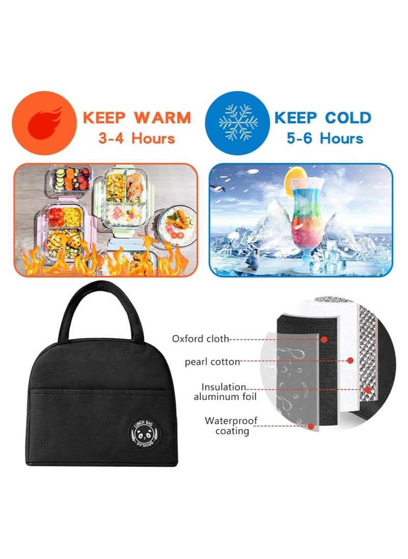 Generic - Insulated Lunch Bag, Small Cooler Bag, Waterproof and Leakproof, Lunch Organizer for Work, School, Picnics (Black) - Image 1