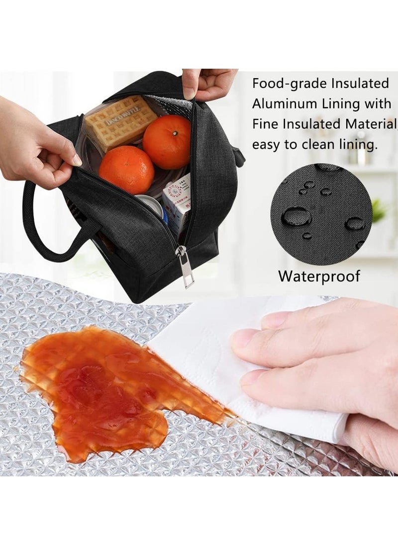Generic - Insulated Lunch Bag, Small Cooler Bag, Waterproof and Leakproof, Lunch Organizer for Work, School, Picnics (Black) - Image 1