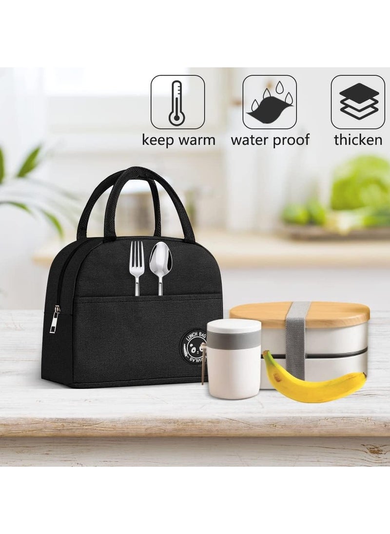Generic - Insulated Lunch Bag, Small Cooler Bag, Waterproof and Leakproof, Lunch Organizer for Work, School, Picnics (Black) - Image 1