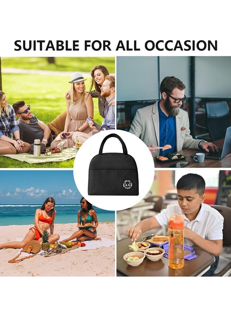 Generic - Insulated Lunch Bag, Small Cooler Bag, Waterproof and Leakproof, Lunch Organizer for Work, School, Picnics (Black) - Image 1