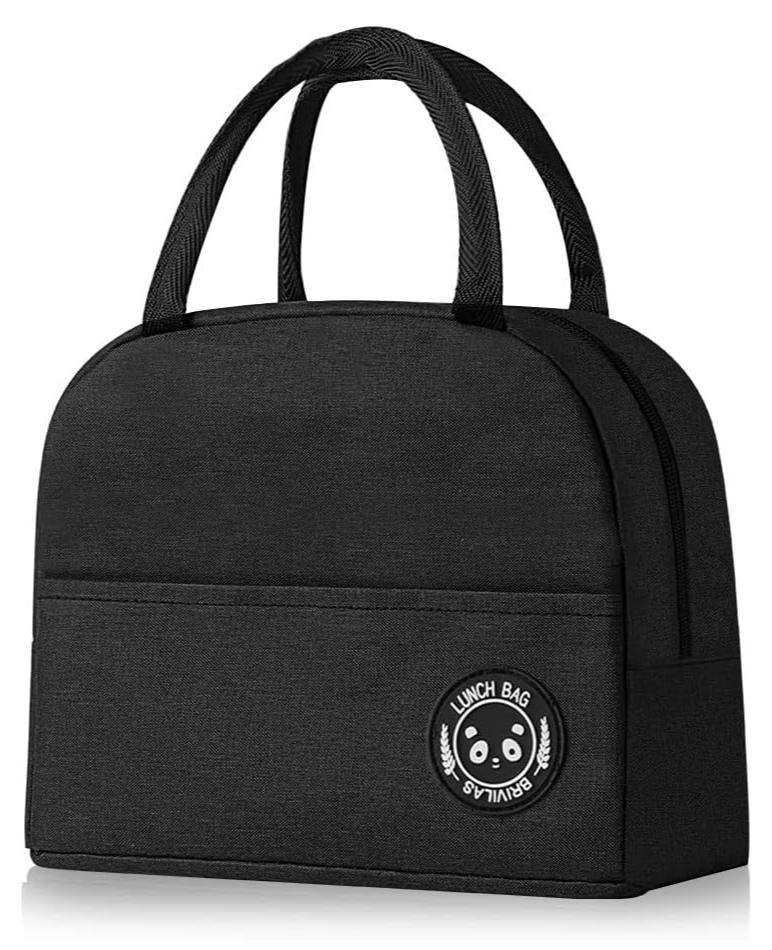 Insulated Lunch Bag, Small Cooler Bag, Waterproof and Leakproof, Lunch Organizer for Work, School, Picnics (Black) - Image 1