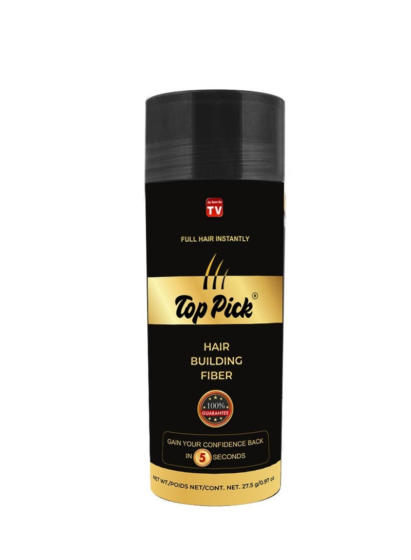 Top Pick Top Pick Hair Building Fiber Dark Brown 27.5g - Instant Hair Volumizer - Image 2