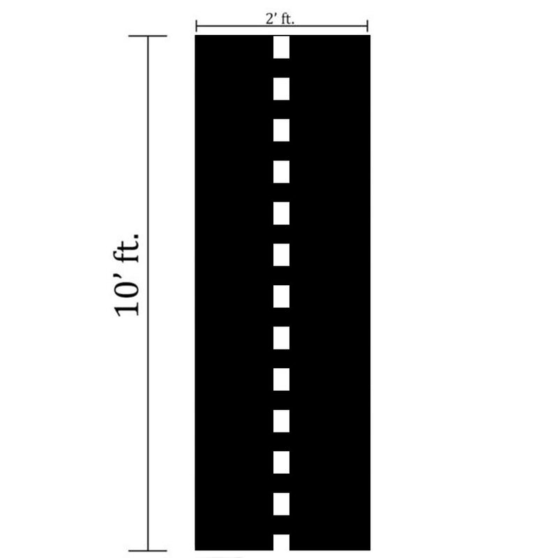 Novelty Place Racetrack Floor Table Runner - 10 Ft x 2 Ft Black Race Track Running Mat - Race Car Theme Birthday Party Decorations - Image 2