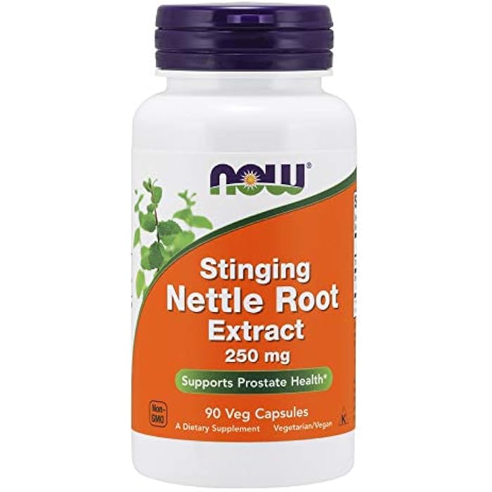 NOW Nettle Root Extract 250mg, 90 Veg Capsules - Image 1