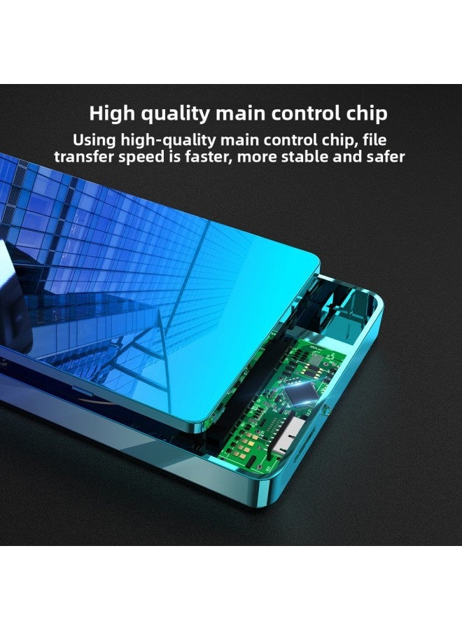 Direct Supply Of High-speed Mobile Hard Disk 1t External 500G Data Storage 320g Computer Usb3.0 Mobile Hard Disk-Capacity:250GB-Interface:(dreamer-gradient Blue And Green) Usb3.0 Leather Bag Packaging  - Image 4
