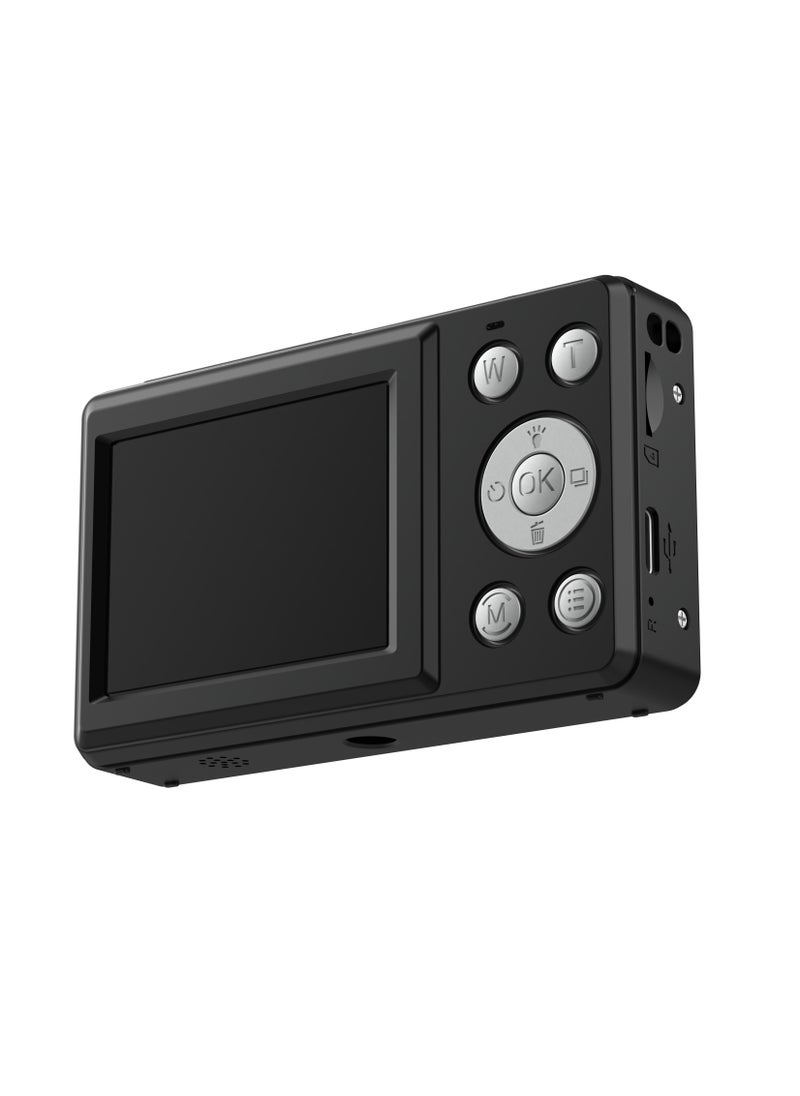 porodo Lifestyle Dual-Screen Digital Camera with 18x Digital Zoom and Auto-Focus / 2.4" HD Screen / 4K, 2.7K, 1080P, 720P Video Resolution / 48MP, 44MP, 36MP, 24MP, 20MP, 16MP, 12MP, 8MP, 5MP Photo Resolution - Black  - Image 1
