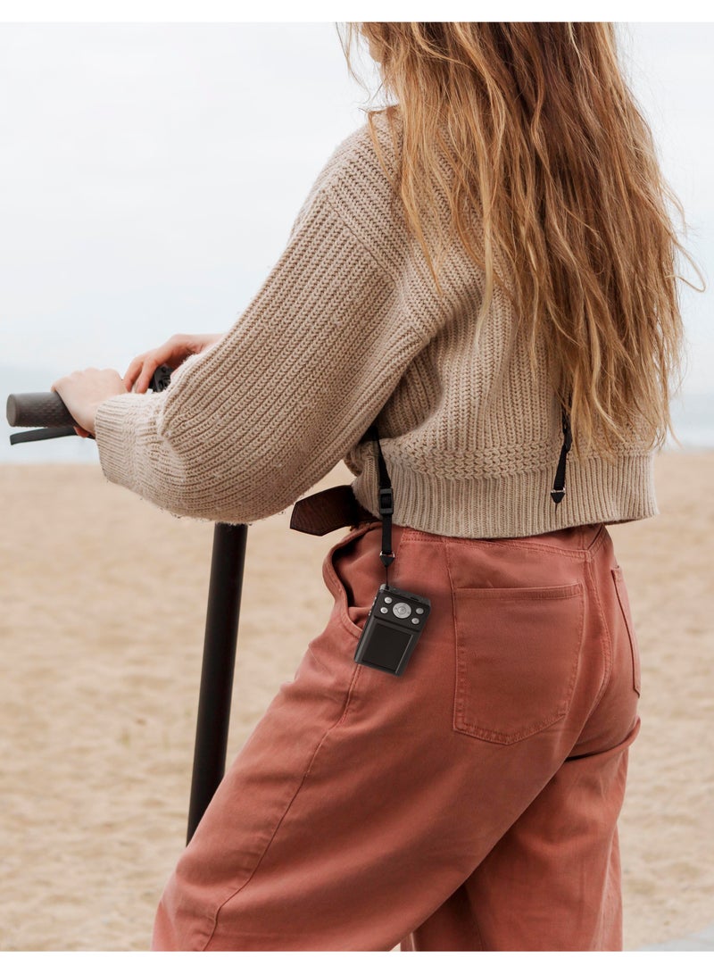 بورودو كاميرا رقمية ثنائية الشاشة بتصميم عصري مع تقريب رقمي 18x وتركيز تلقائي / شاشة عالية الدقة مقاس 2.4 بوصة / دقة فيديو 4K، 2.7K، 1080P، 720P / دقة صور 48 ميجابكسل، 44 ميجابكسل، 36 ميجابكسل، 24 ميجابكسل، 20 ميجابكسل، 16 ميجابكسل، 12 ميجابكسل، 8 ميجابكسل، 5 ميجابكسل - أسود - Image 3