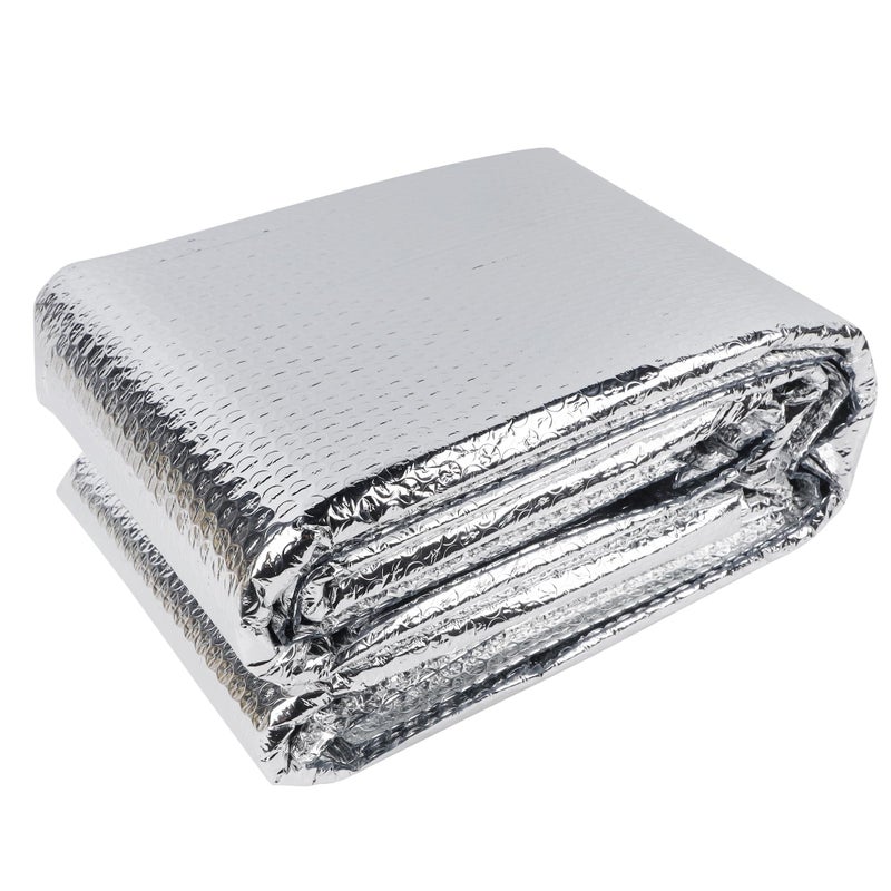 winemana Window Insulation Roll 24IN x 15FT Reflective Heat Shield Bubble Film DoubleSided Aluminum Foil Insulation Weatherproof Garage Door Cover for Windows RV Basement Winter Summer - Image 2
