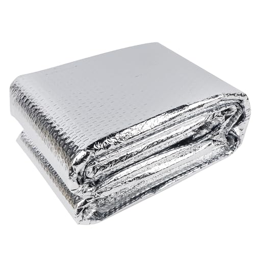 winemana Window Insulation Roll 24IN x 15FT Reflective Heat Shield Bubble Film DoubleSided Aluminum Foil Insulation Weatherproof Garage Door Cover for Windows RV Basement Winter Summer - Image 1