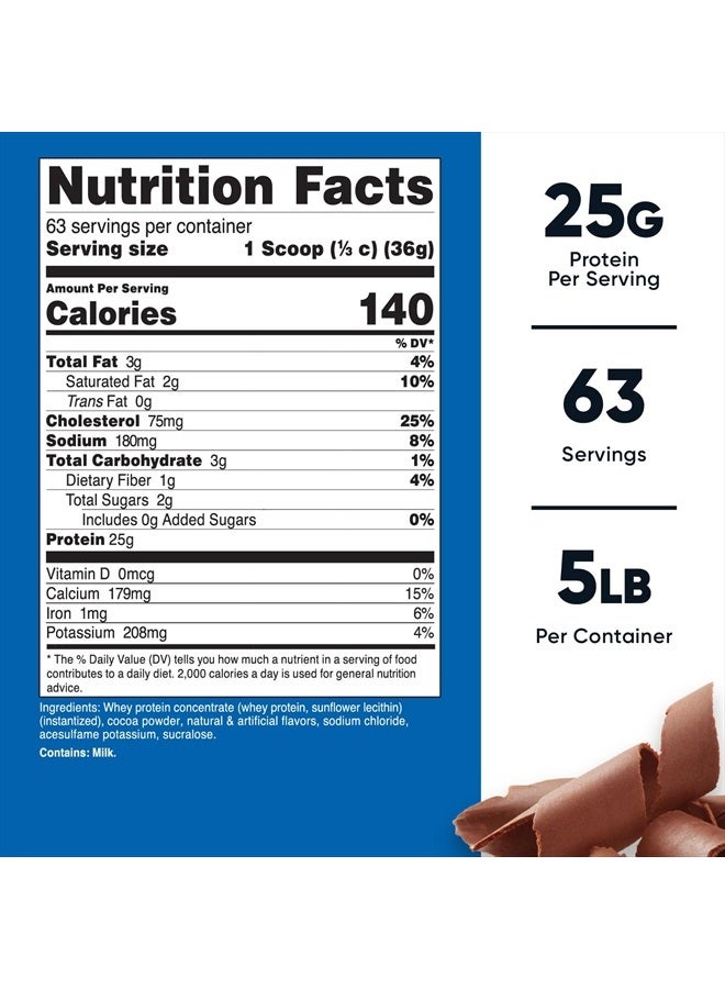Nutricost مركز بروتين مصل اللبن (شوكولاتة) 5 رطل - Image 2