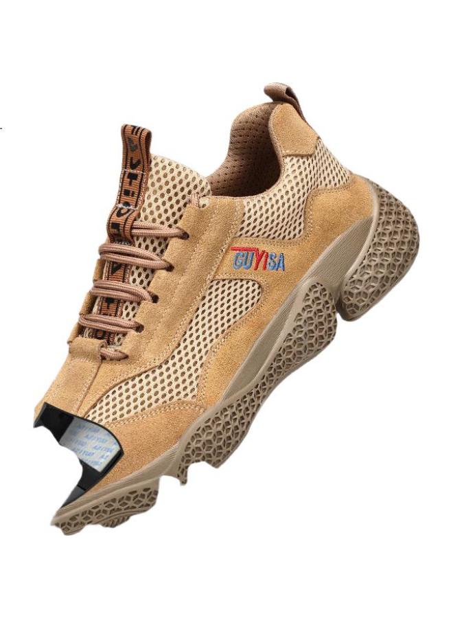 WELDON Shield Men'S Summer Breathable Anti-Smashing Steel Toe Anti-Stabbing Wear-Resistant Lightweight Soft Bottom Work Safety Shoes 1039 Size 46 - Image 2