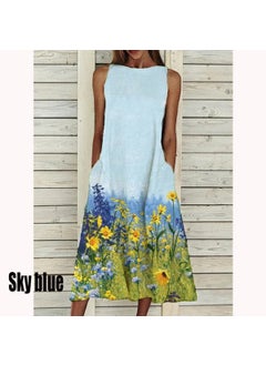 Generic Elegant Floral Print Womens Dress 2021 Summer New Style Dresses For Women Vintage Fashion Ladies Vestidos Spot spot  - Image 3