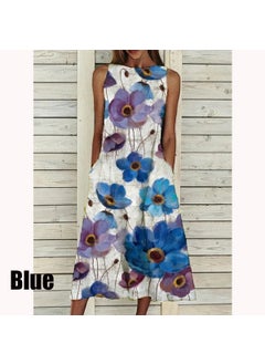 Generic Elegant Floral Print Womens Dress 2021 Summer New Style Dresses For Women Vintage Fashion Ladies Vestidos Spot spot  - Image 2