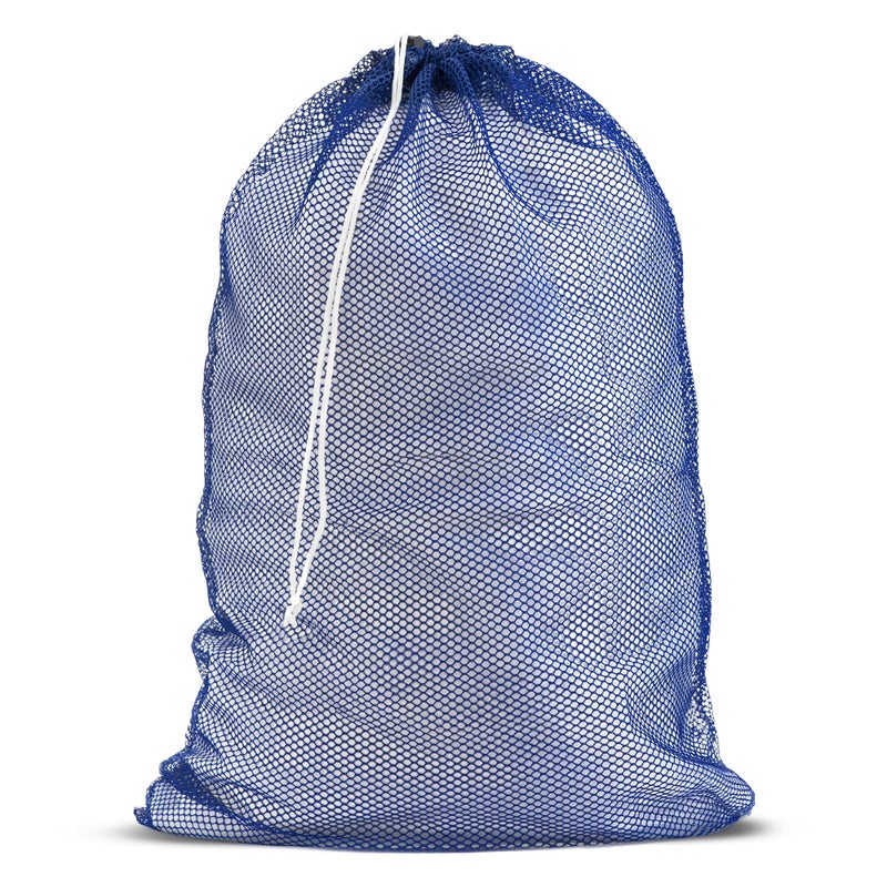 Handy Laundry Mesh Laundry Bag - Secure Drawstring Closure, Machine Washable, Spacious Storage, Durable Material, Commercial Factories, College Dorm, Laundromat, Apartments. (24" x 36" | Blue) - Image 1