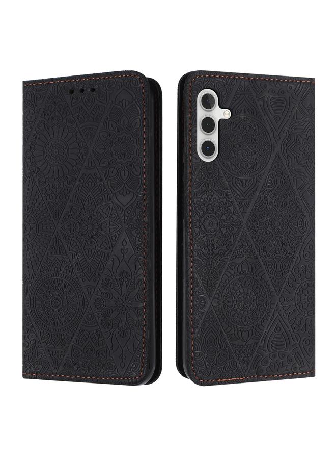 S-TOP Case For Samsung Galaxy A55 Ethnic Embossed Adsorption Leather Phone Case - Image 1