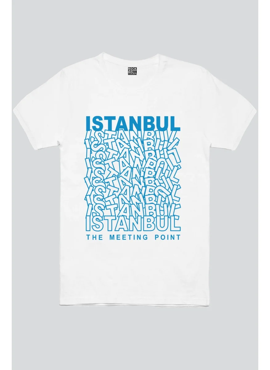 Rock&Roll Mixed Istanbul White Short Sleeve Women's T-Shirt