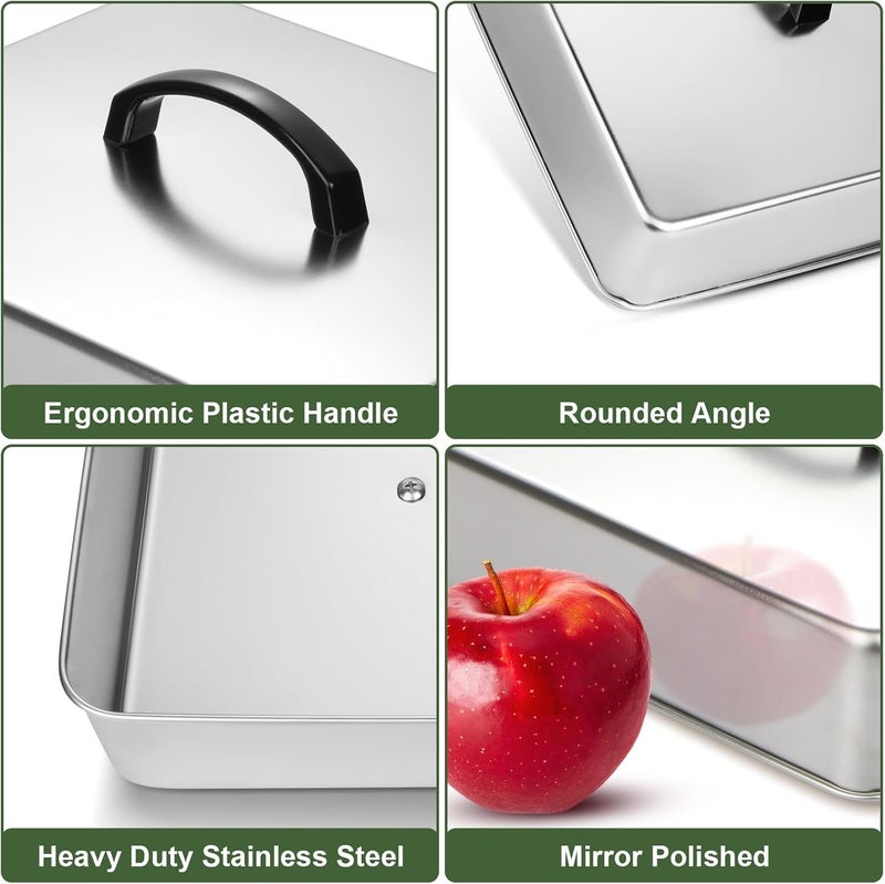 EWFEN Griddle Accessories for Blackstone, Commercial Grade Heavy Duty Rectangular Basting Cover - Image 2