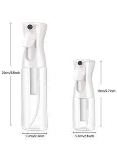 Excefore 2 Pack Fine Mist Spray Bottles, Empty Plastic Trigger Spray Bottle, Refillable Hair Sprayer Bottle for Hairdressing, Plant Watering, Ironing and Cleaning  - Image 5