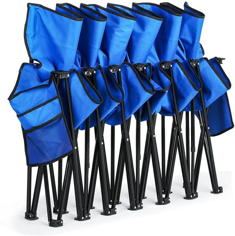 Yaheetech 6-seat Portable Folding Chair with Back for Outdoor Activities Sport Camping Beach, Space Saving, Lightweight and Carrying Bag - Image 2