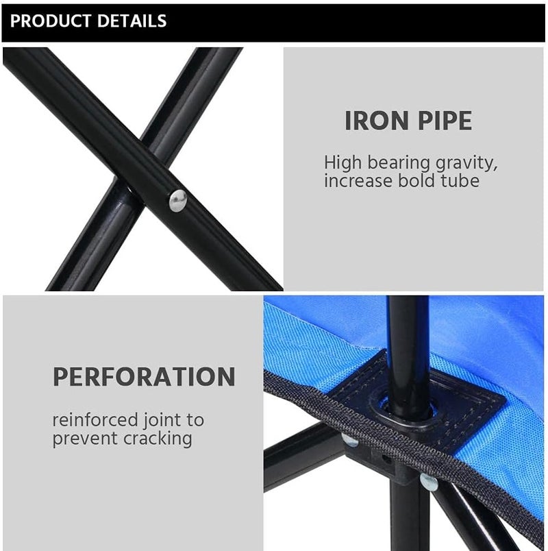 Yaheetech 6-seat Portable Folding Chair with Back for Outdoor Activities Sport Camping Beach, Space Saving, Lightweight and Carrying Bag - Image 4