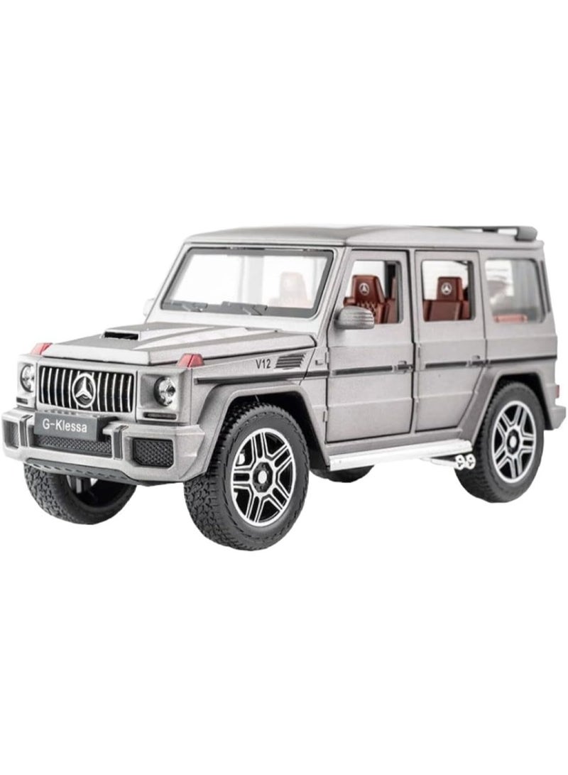 صندوق العاب سيارة مرسيدس بنز G63 AMG موديل، سيارة لعبة من سبائك الزنك قابلة للسحب للخلف مع صوت وإضاءة للأطفال والأولاد والبنات كهدية - Image 2