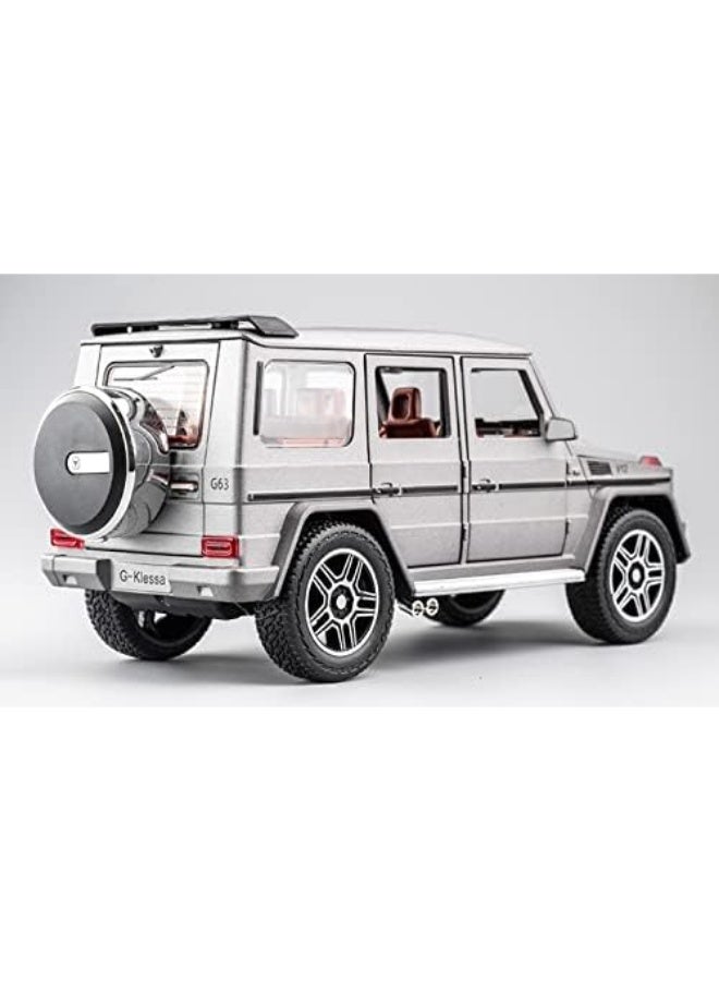 صندوق العاب سيارة مرسيدس بنز G63 AMG موديل، سيارة لعبة من سبائك الزنك قابلة للسحب للخلف مع صوت وإضاءة للأطفال والأولاد والبنات كهدية - Image 4