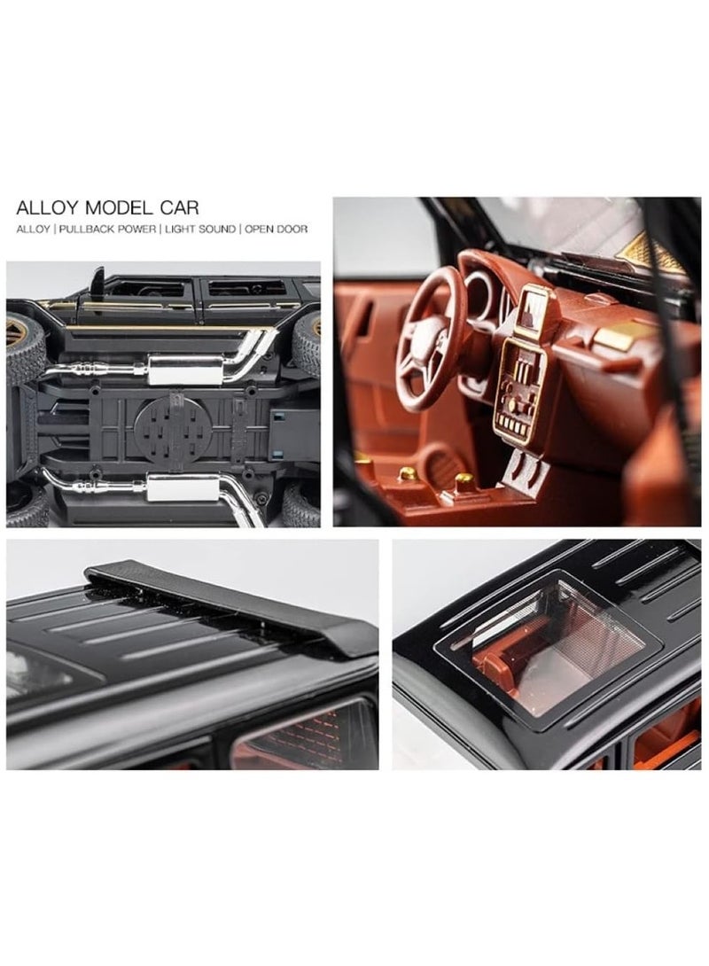 صندوق العاب سيارة مرسيدس بنز G63 AMG موديل، سيارة لعبة من سبائك الزنك قابلة للسحب للخلف مع صوت وإضاءة للأطفال والأولاد والبنات كهدية - Image 5