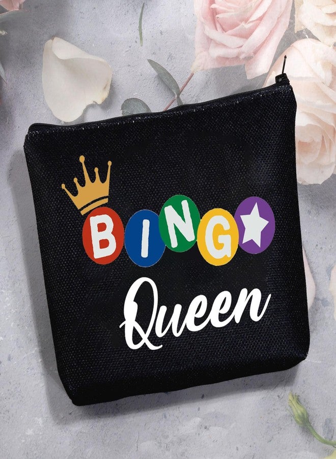 MBMSO BGO Queen Makeup Bag BGO Lover Gifts Funny BGO Gifts BGO Travel Bag BGO Game Gifts (BINGO Queen black) - Image 5