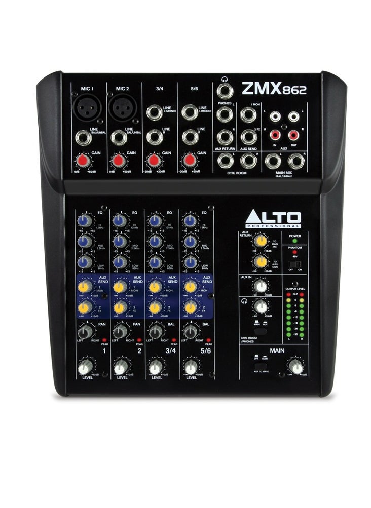 Alto Professional Alto Professional ZMX862 Zephyr Series 6-Channel Compact Sound Reinforcement Mixer  - Image 1