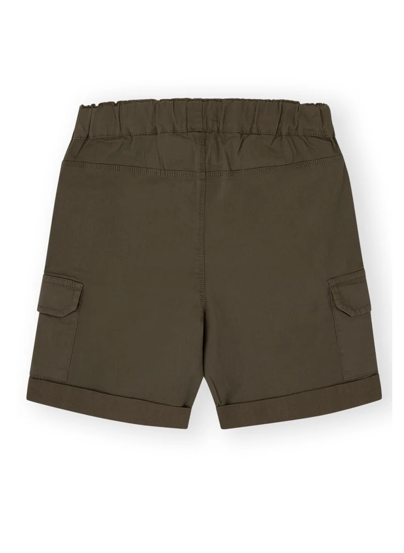 CANADA HOUSE Soft and Comfortable Khaki Cotton Cargo Shorts For Boys