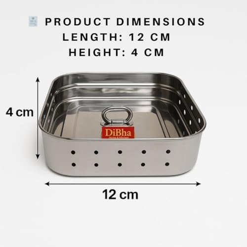 DiBha Stainless Steel Paneer Cheese/Tofu/Sprouts Maker/Mould/Press Maker, (750ml, Square Shape, Silver, L-5.25 B-5. 25 H 1.5 Inch) - Image 4